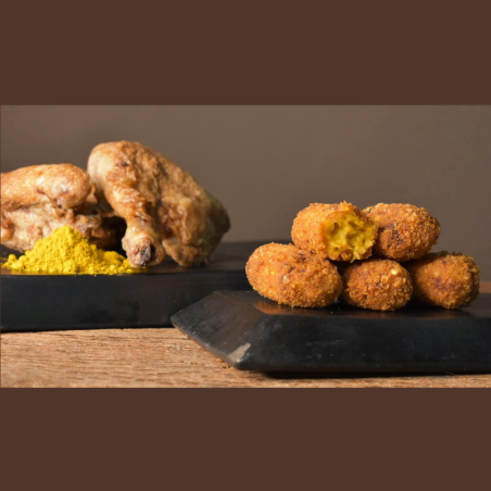 AMEZTOI CROQUETAS  POLLO AL CURRY 35gr 4x1kg