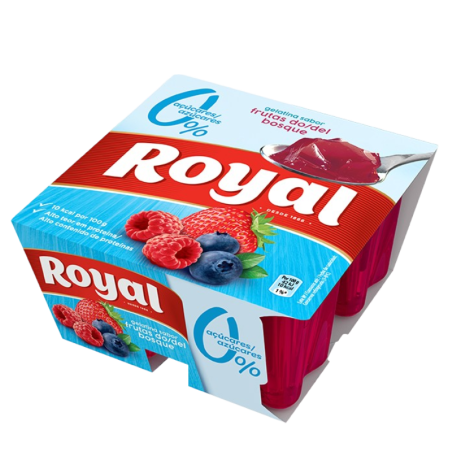 ROYAL GELATINA FRESCA FRUTOS D.BOSQUE LIGHT 12x(4x90gr)