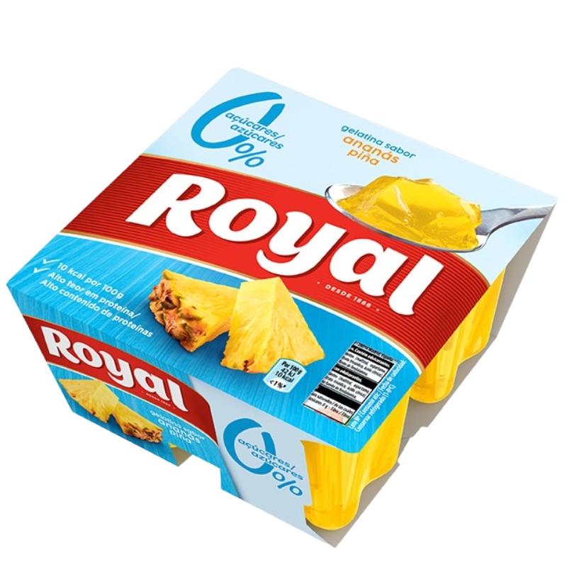 ROYAL GELATINA FRESCA ANANAS LIGHT 12x(4x90gr)