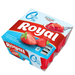 ROYAL GELATINA FRESCA MORANGO LIGHT 12x(4x90gr)