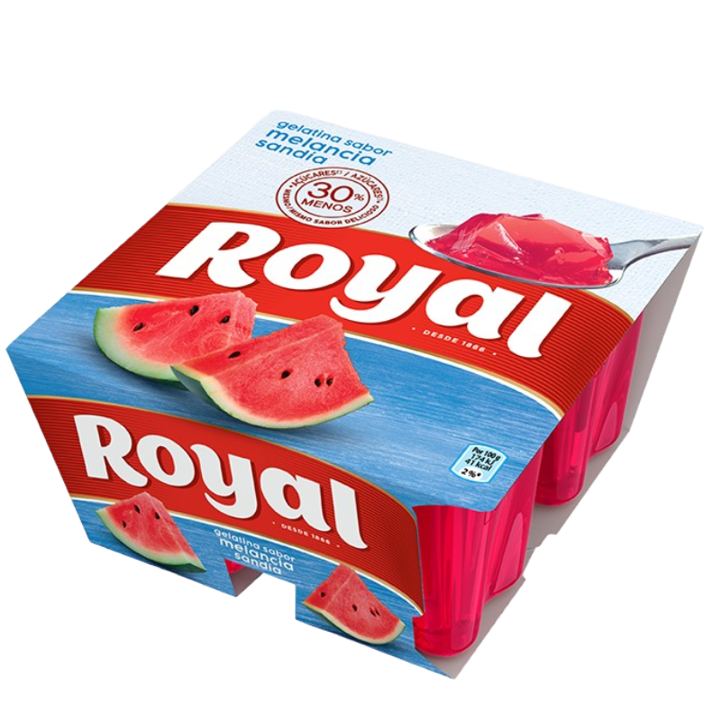 ROYAL GELATINA FRESCA MELANCIA 12x(4x90gr)