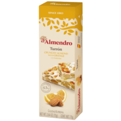 EL ALMENDRO TURRON DURO CON NARANJA 16x75gr